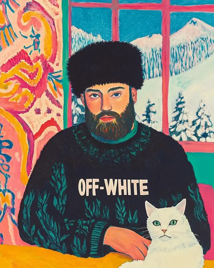 Matisses Bearded Man with Cat