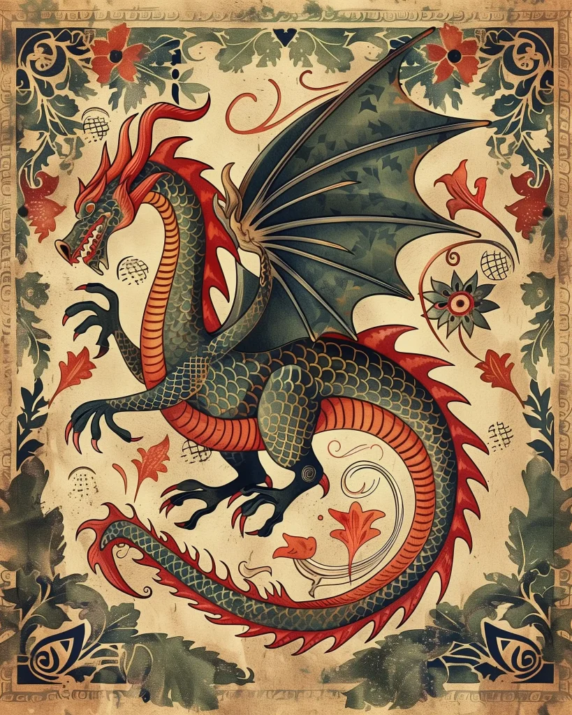 Medieval Decorative Dragon Design