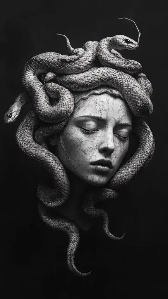 Medusa Statue in Realism