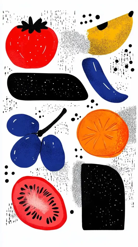 Minimalist Abstract Food Shapes