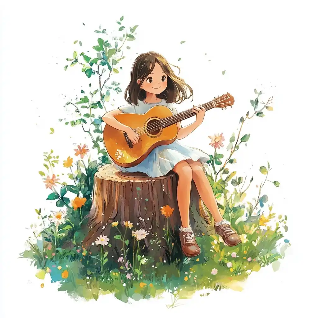 Miyazaki Girl with Guitar