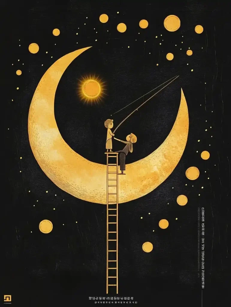 Moonlit Fishing Poster