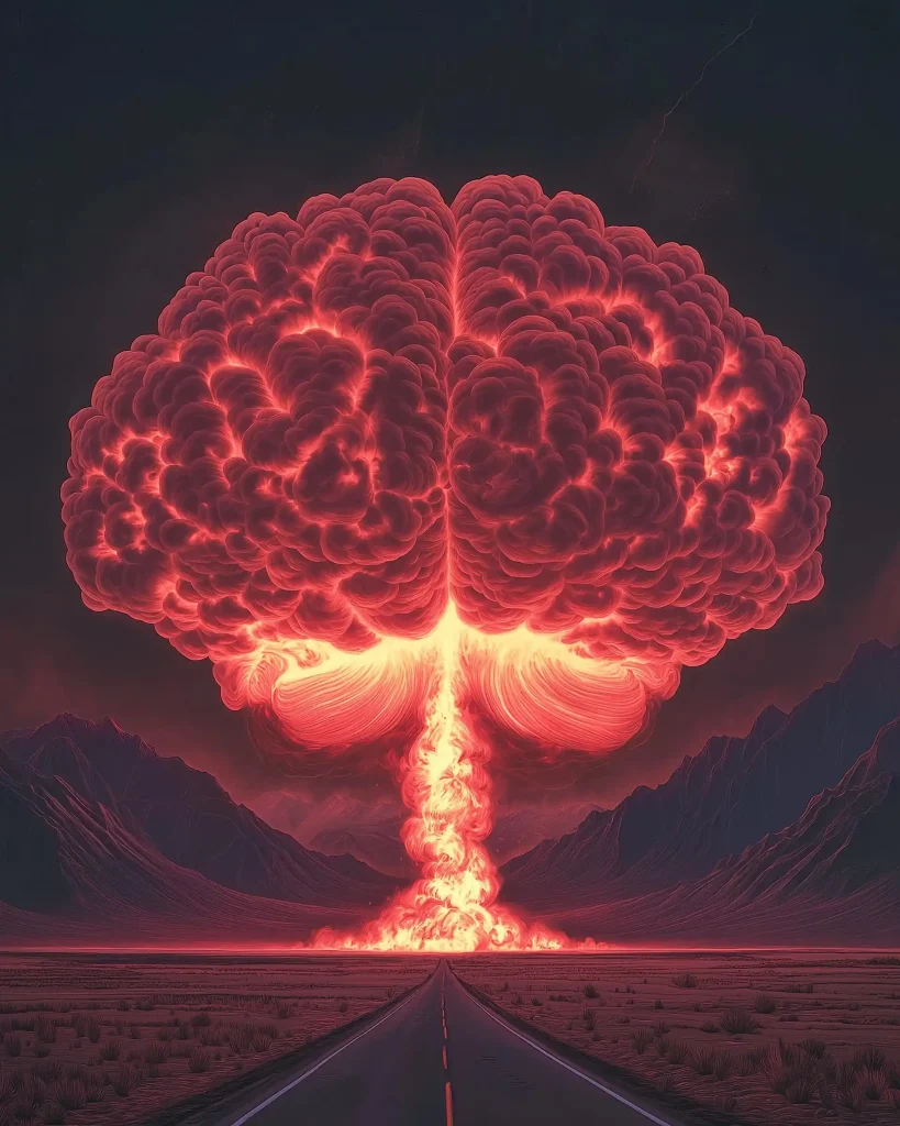 Mushroom Cloud Over Mountains