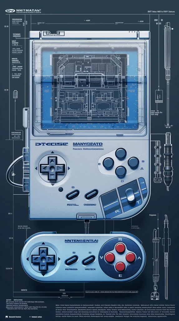 NES Blueprint in Blue