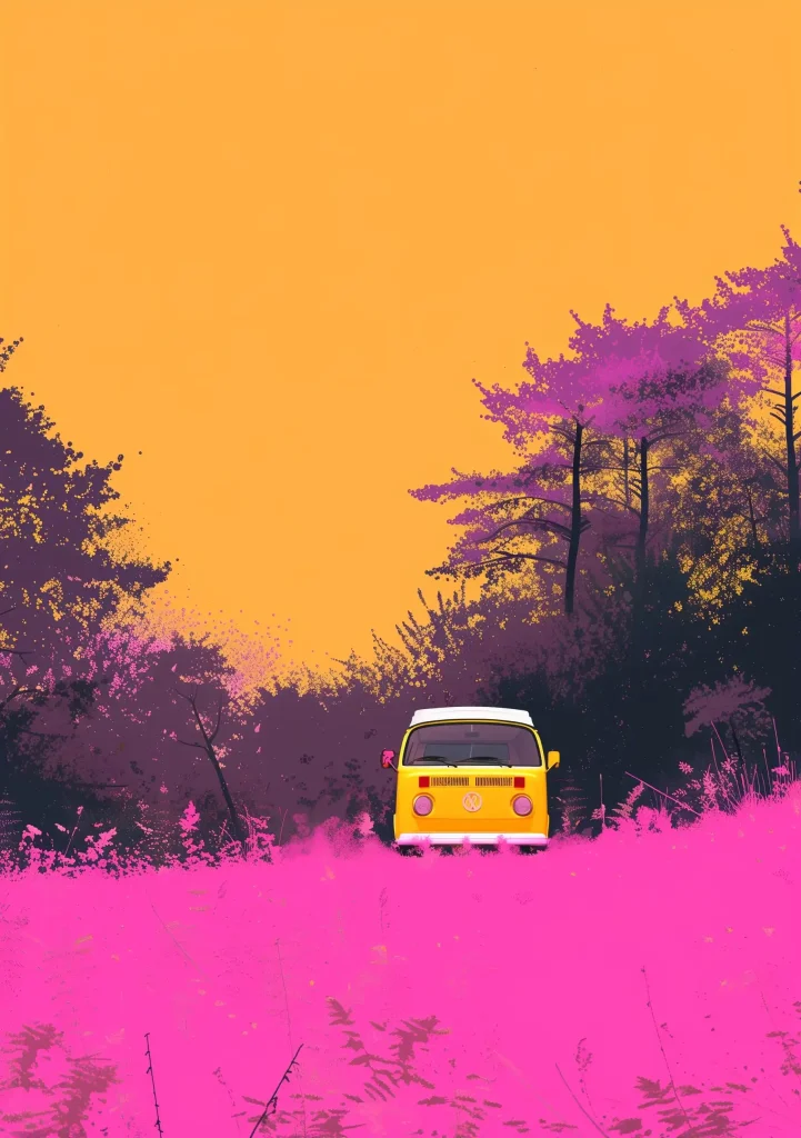 Pastel Forest Van