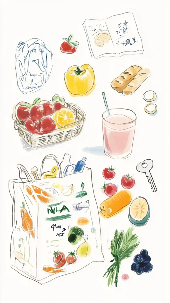 Pastel Grocery Still Life