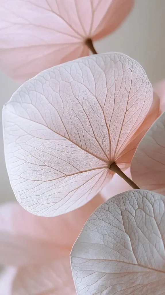 Pastel Lotus Leaves Macro