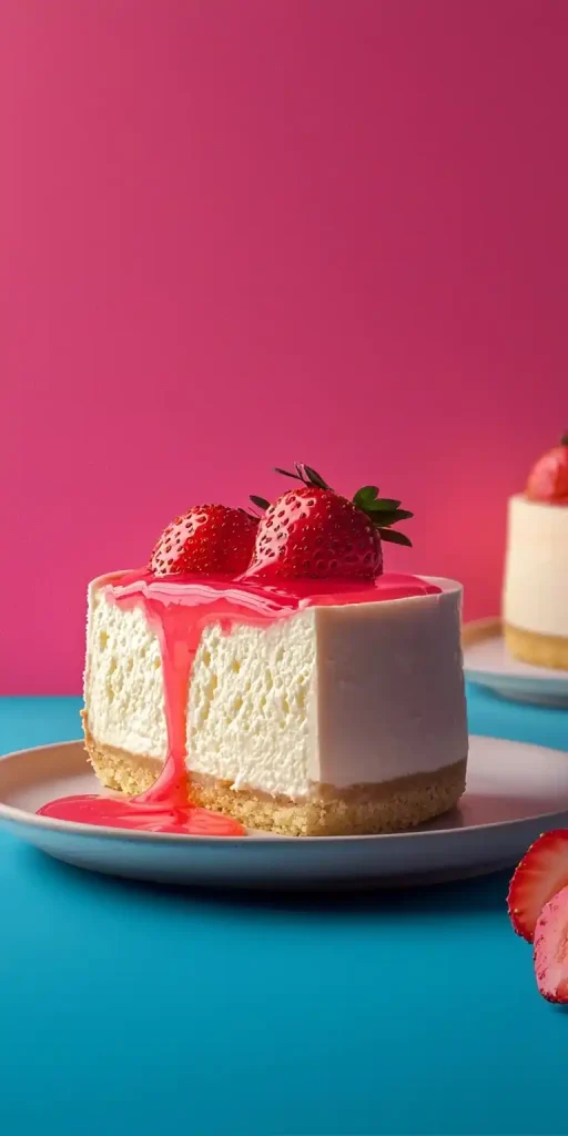 Photorealistic Cheesecake Presentation