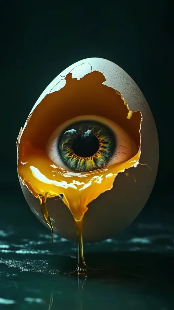 Photorealistic Egg with Eye