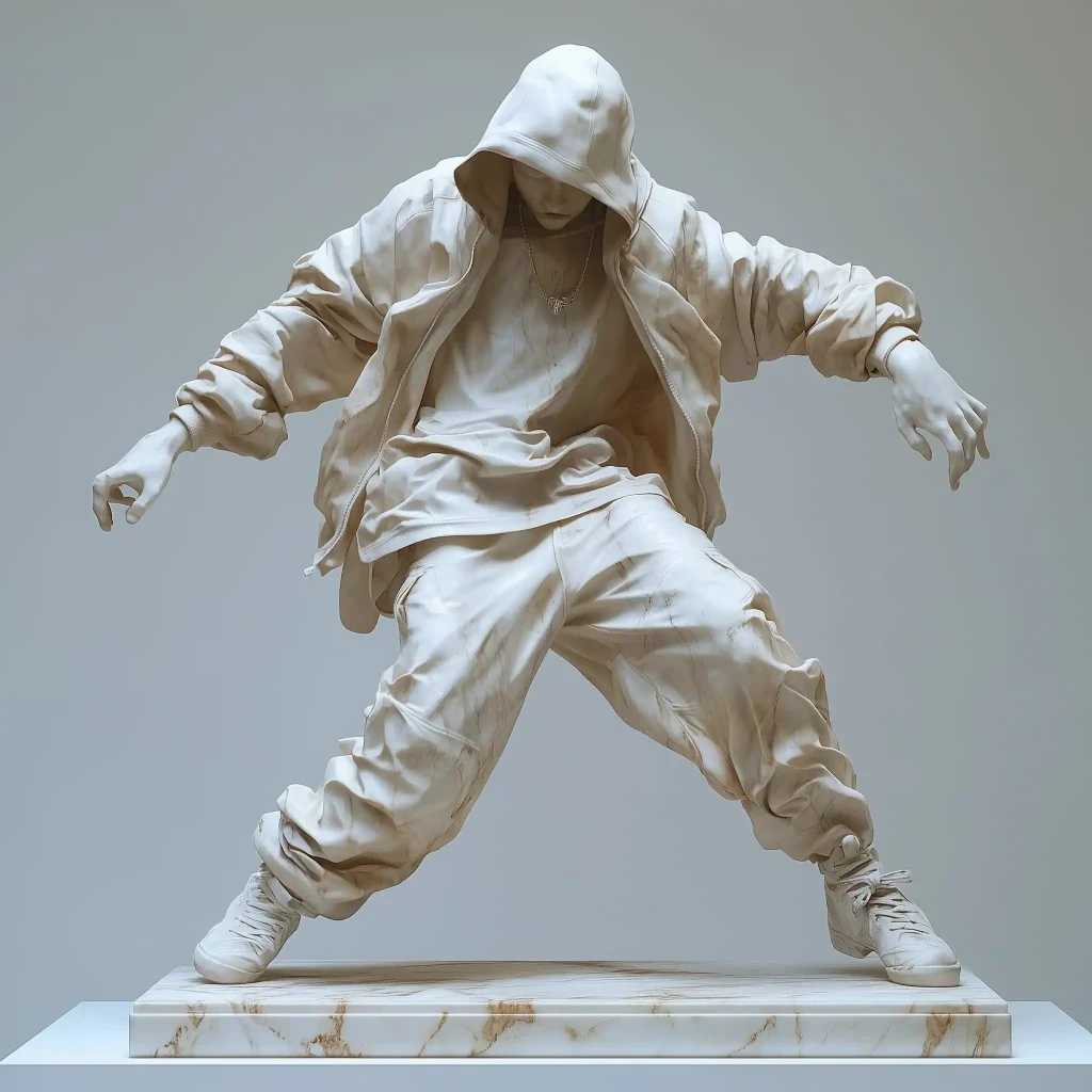 Photorealistic Hip-Hop Statue