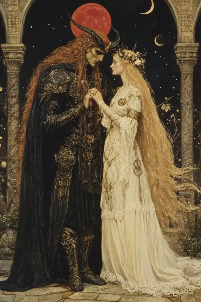 Pre-Raphaelite Dark Lord Scene