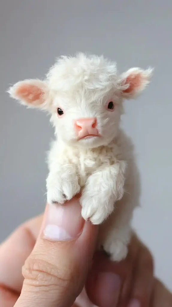 Realistic Miniature Highland Calf