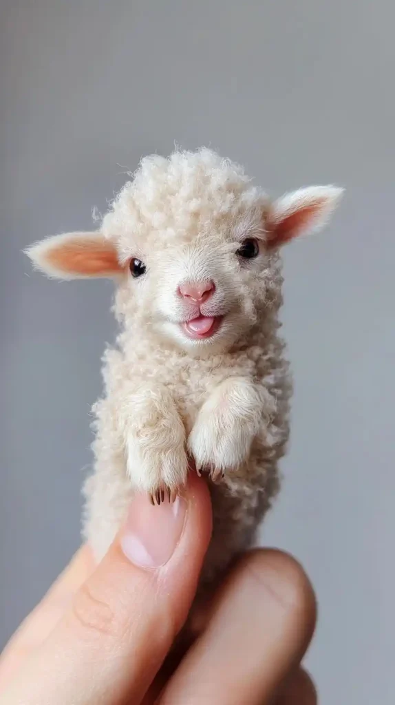 Realistic Miniature Lamb Portrait