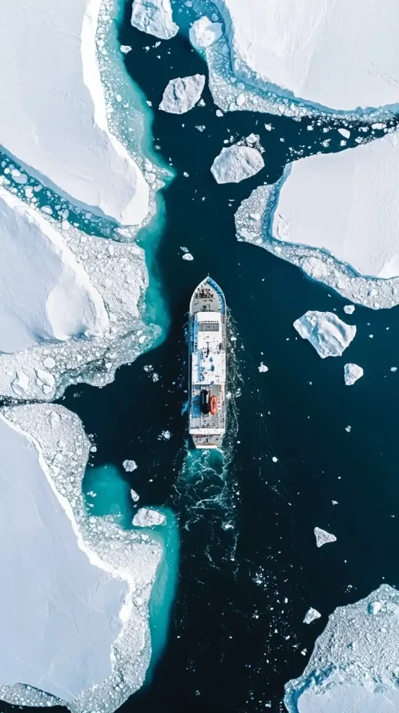 Realistic Ship in Antarctica