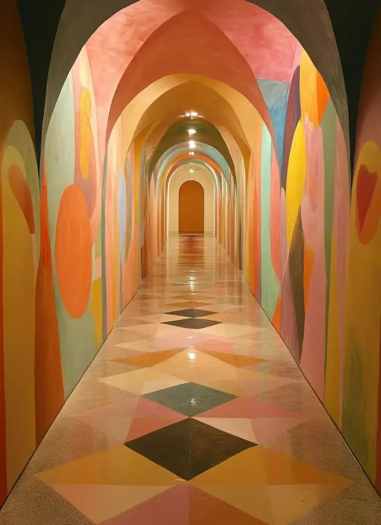 Striped Hallway in Klee Style