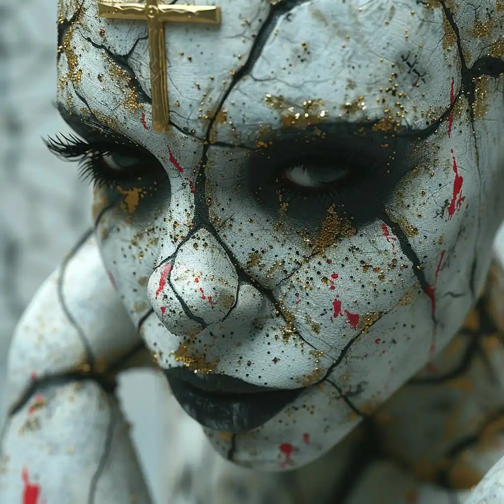 Surreal Gothic Gymnast Portrait