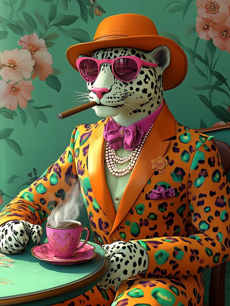 Surreal Leopard in Suit