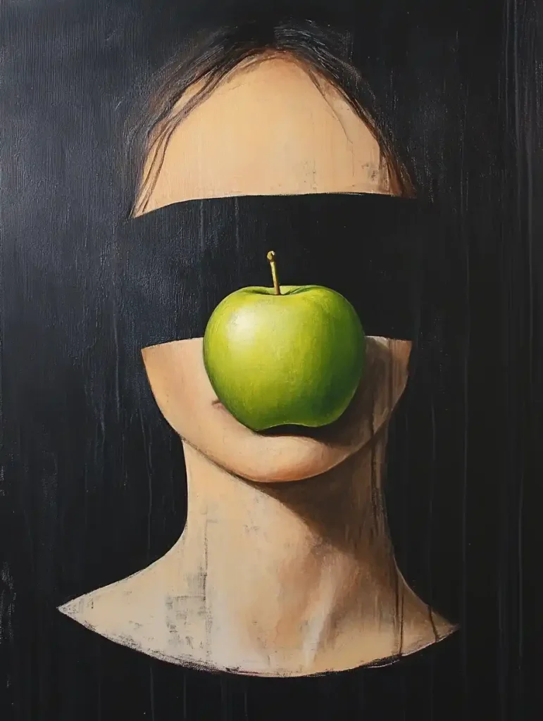 Surreal Minimalist Apple Art