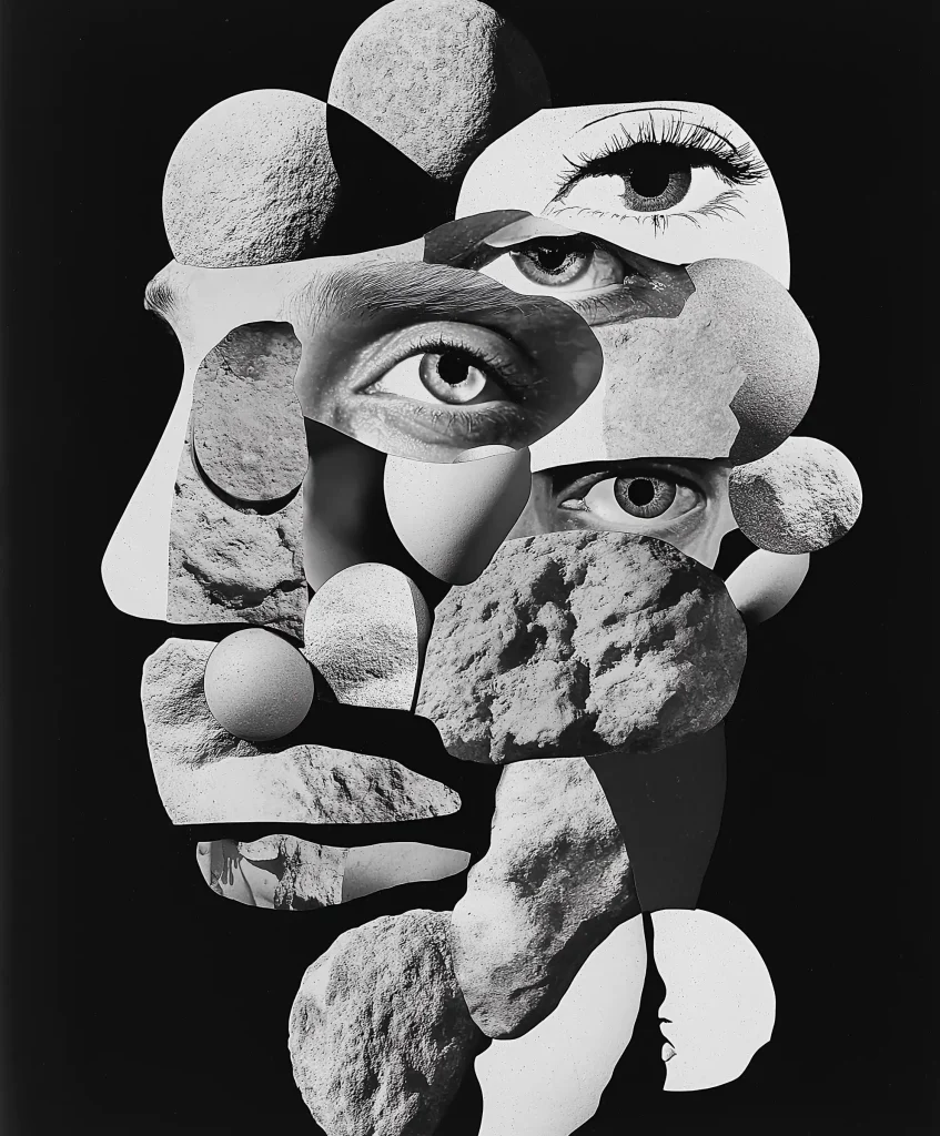 Surrealist Black and White Collage