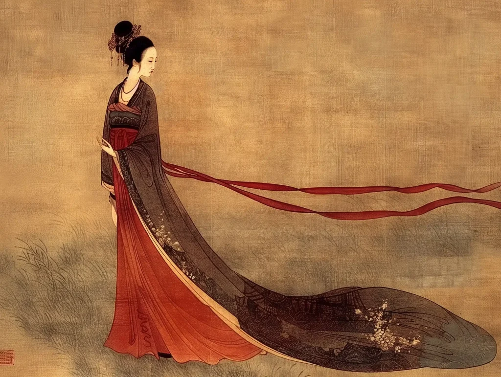 Tang Dynasty Skirt Painting