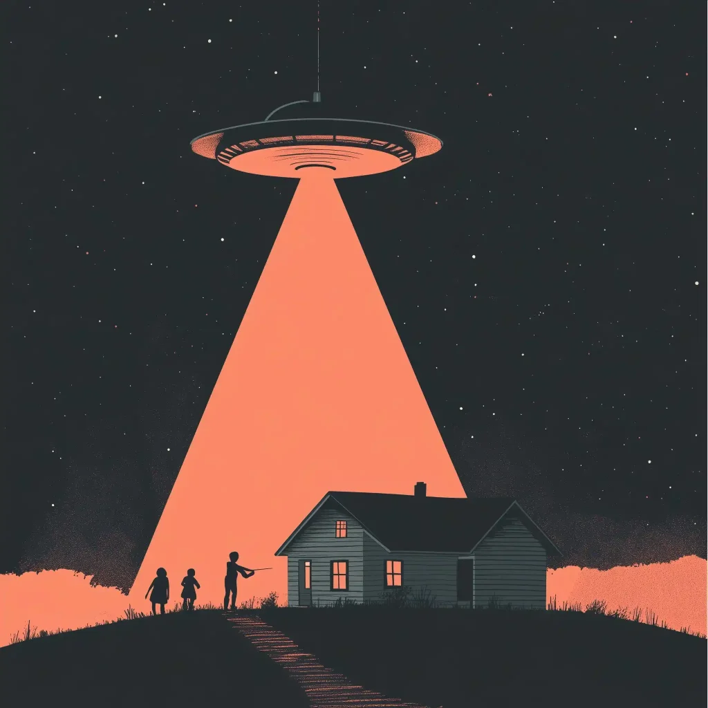 UFO Abduction in Vector