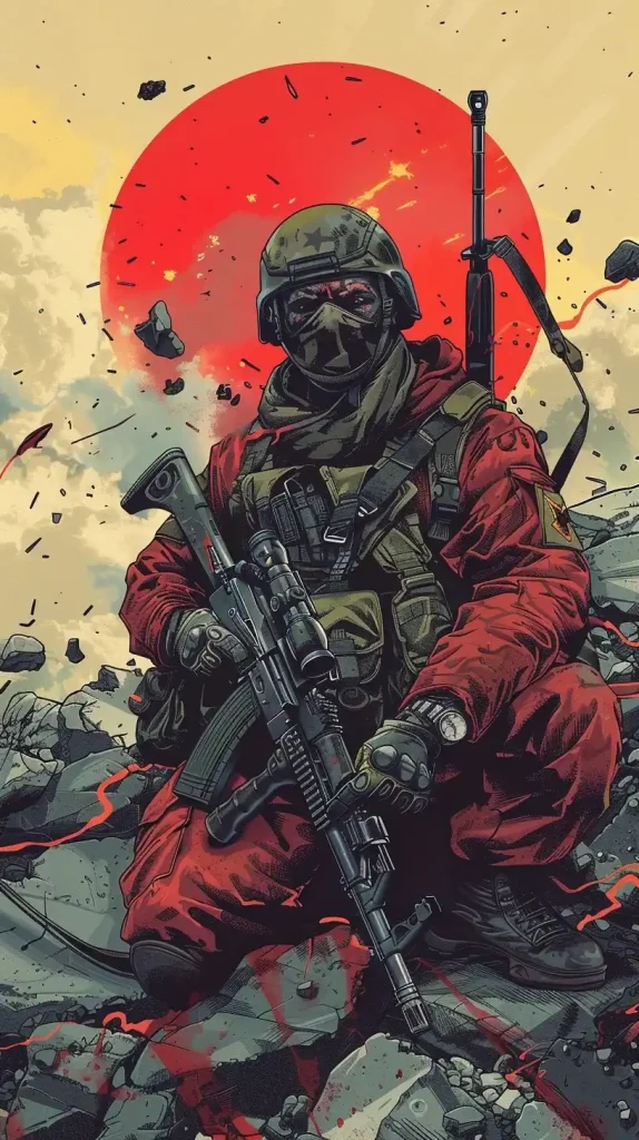 Ukrainian Soldier Marvel Illustration