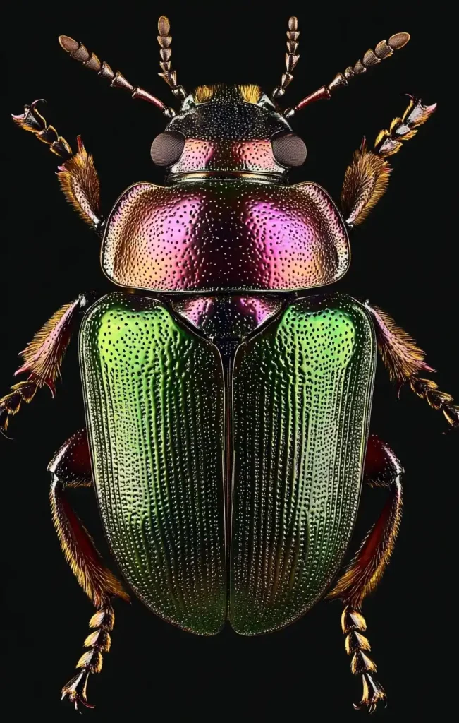 Ultra-Realistic Green Beetle Texture