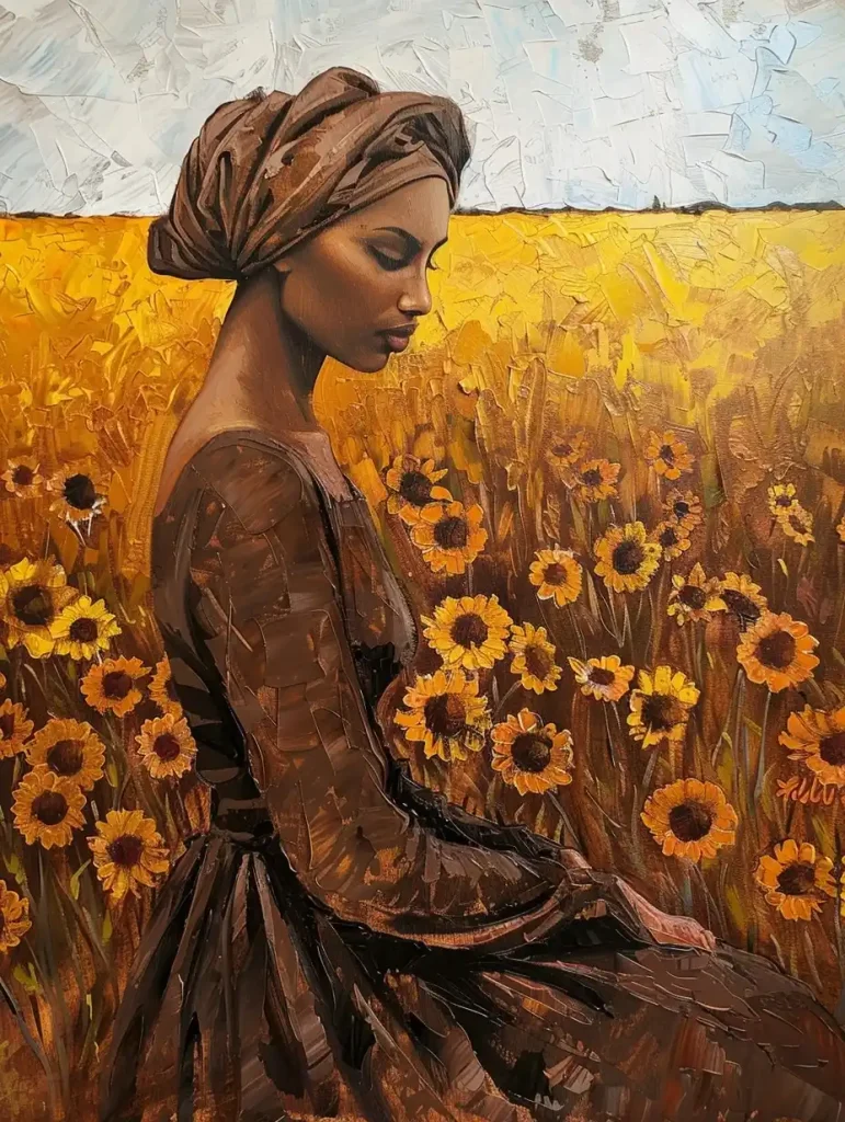 Van Gogh Style Black Woman