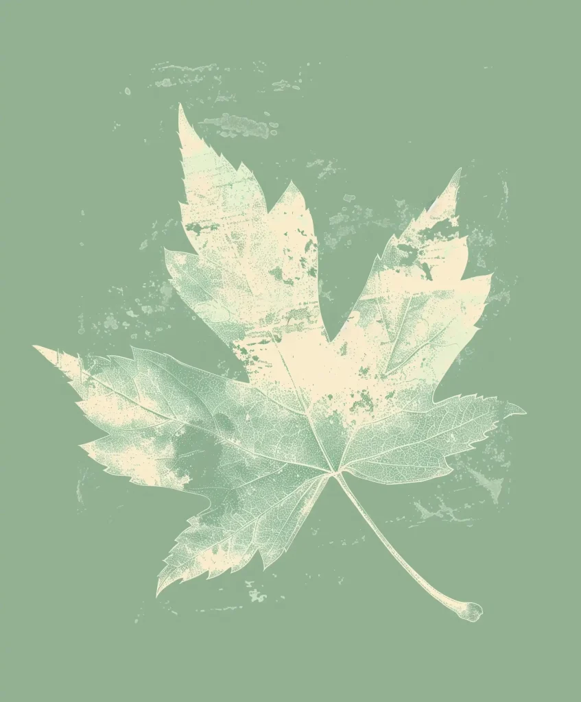 Wabi-Sabi Leaf Illustration