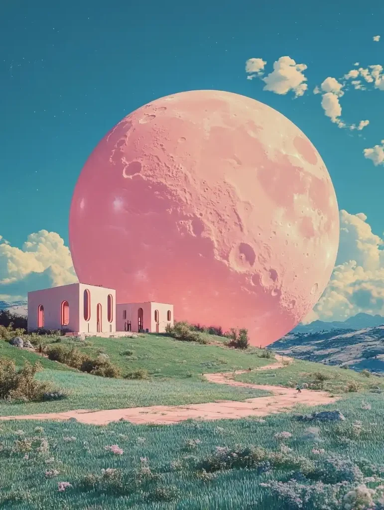 Wes Anderson Moonlit Landscape