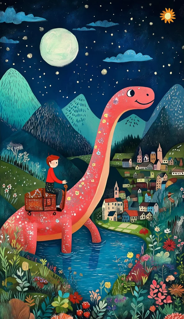 Whimsical Boy on Loch Ness