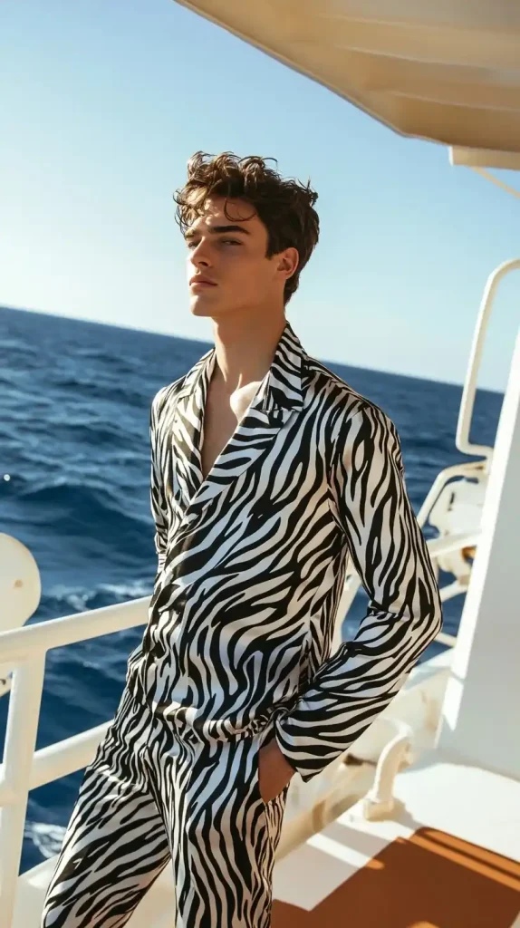 Zebra-Patterned Pajamas on Cruise